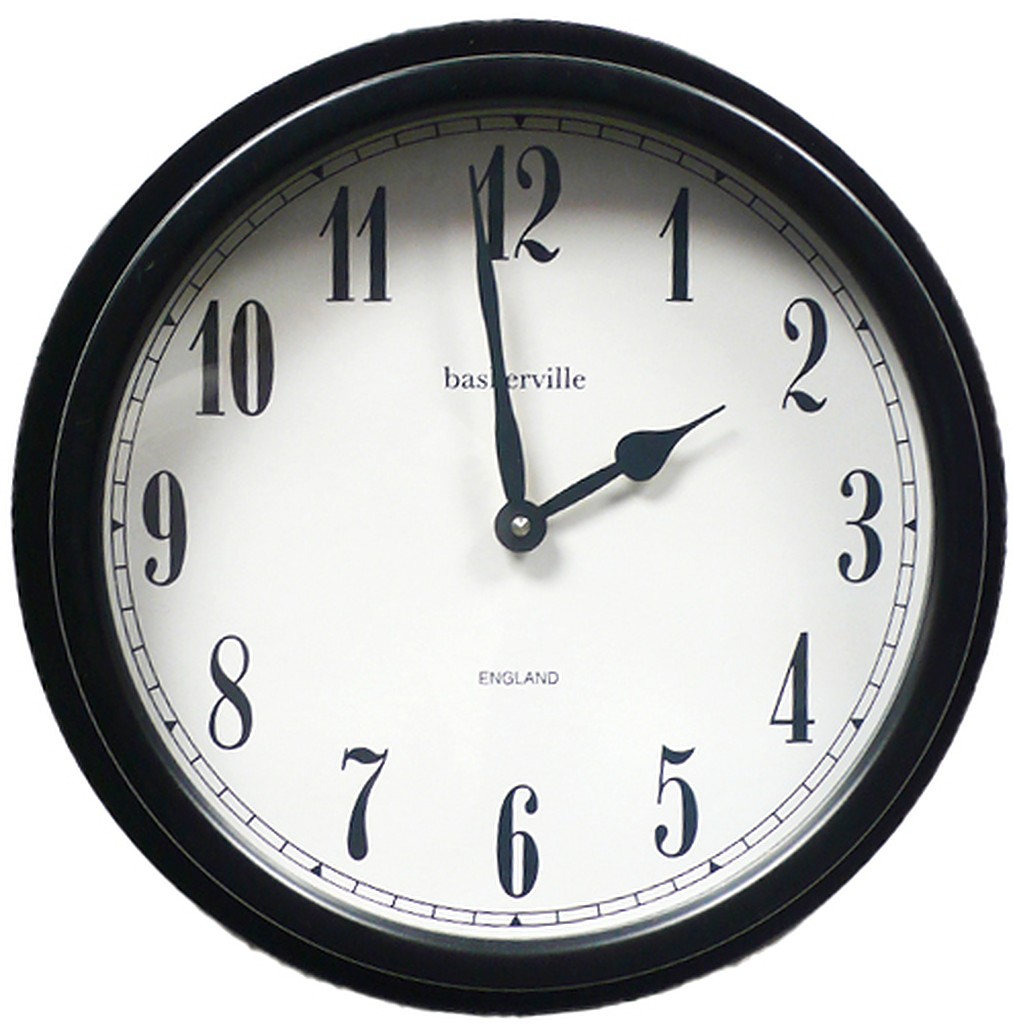 Ribbon 12 in. Black Wall Clock