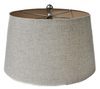 Lampshade; cotton, oatmeal rounded tapered shape