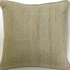Pillow, Beige, Gold herringbone