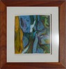 Cleared Painting on Paper; Pastel, Abstract Rocky Stream