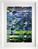 Cleared Painting on Paper; Blue/Yellow Squeegee