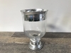 Small Chrome Rim Glass Urn