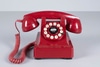 Red Rotary Style Touch Tone Phone; Crosley Repro