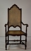 Gothic Chair with High Caned Back and Caned Seat
