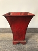 Painted Metal Red Vase