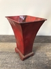 Painted Metal Red Vase