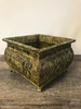 Woven Metal Footed Basket C