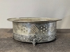 Silver Stamped Oval Container