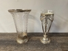 Silver Ribbon Crystal Vase