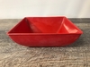 Red Plastic Square Bowl