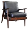 Chair, Mid Century, Dark Wood Frame