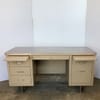Tan Double Tanker Desk