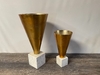 Gold Metal Cone Vase B