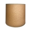 Lampshade; tan faux hide, round tapered shape,