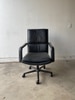 80s Black Leather Executive Office Chair