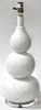 Lamp Table Base; 3 Wave Gourd, egg shell white stacked