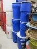 plastic drums blue 30 gallon