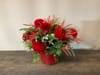 SILK Red Carnation Basket
