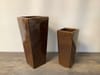 Brown Rectangular Tapered Vase A