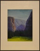 Canyon Landscape in Blue, Green, Brown, Lavendar