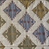 13x10 Green Multicolored Diamond Pattern Woven Rug