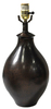 Table lamp Base; pear shaped dark wood
