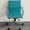 Turquoise Leather Office Chair