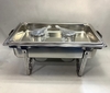 Sterno Foldable Frame Buffet Chafer Set, 8 Quart, Silver