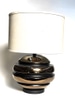 Black and Gold Vintage 70’s Porcelain Lamp