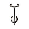 Hanging Hat Rack, Horseshoe; Wall Mounted, Aged