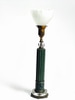 Green Art Deco Torchiere Lamp