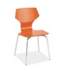 Kid's desk chair:  Orange bentwood back and seat