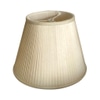Lamp Shade; Ivory silk, accordion, conical shape