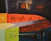 Orange Yellow Grey Abstract