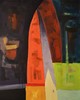 Orange Yellow Grey Abstract