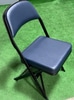 Custom Sideline Chairs- Blue Leather with Black frame.