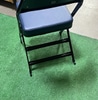 Custom Sideline Chairs- Blue Leather with Black frame.