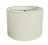 Lampshade; cotton, off white, drum shape,