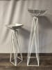 Short White Modern Metal Pedestal