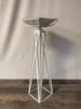 Short White Modern Metal Pedestal