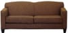 Sofa, Dark Brown Tweed Double Hump Camel Back