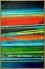 Cleared painting print, canvas; Abstract ripped stripes,