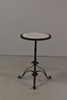 Wrought Iron Pedestal Occasional Table w/ 3 Legs