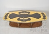 Coffee Table w/ Decorative Enamel Top & Lower Wood Shelf