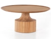 Coffee Table:  oval, natural wood top