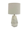 Lamp, White and Black Marble; Faceted