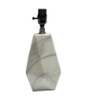 Table Lamp Base, White and Black Marble; Faceted ceramic