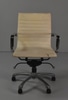 Rolling Desk Chair With White Channeled Upholstery