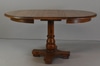 Round Pedestal Dining Table with one Leaf