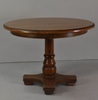 Round Pedestal Dining Table with one Leaf
